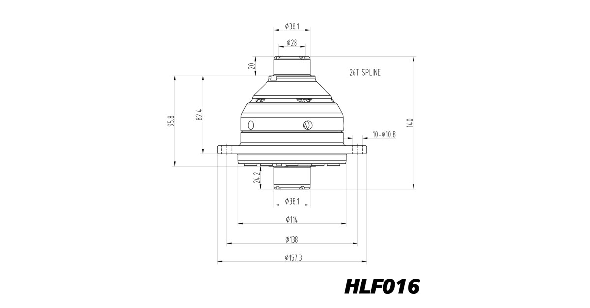 Diferencial de deslizamiento limitado Blackline Ford Fiesta ST180 Focus 1.6 EcoBoost IB6 - HLF016Array