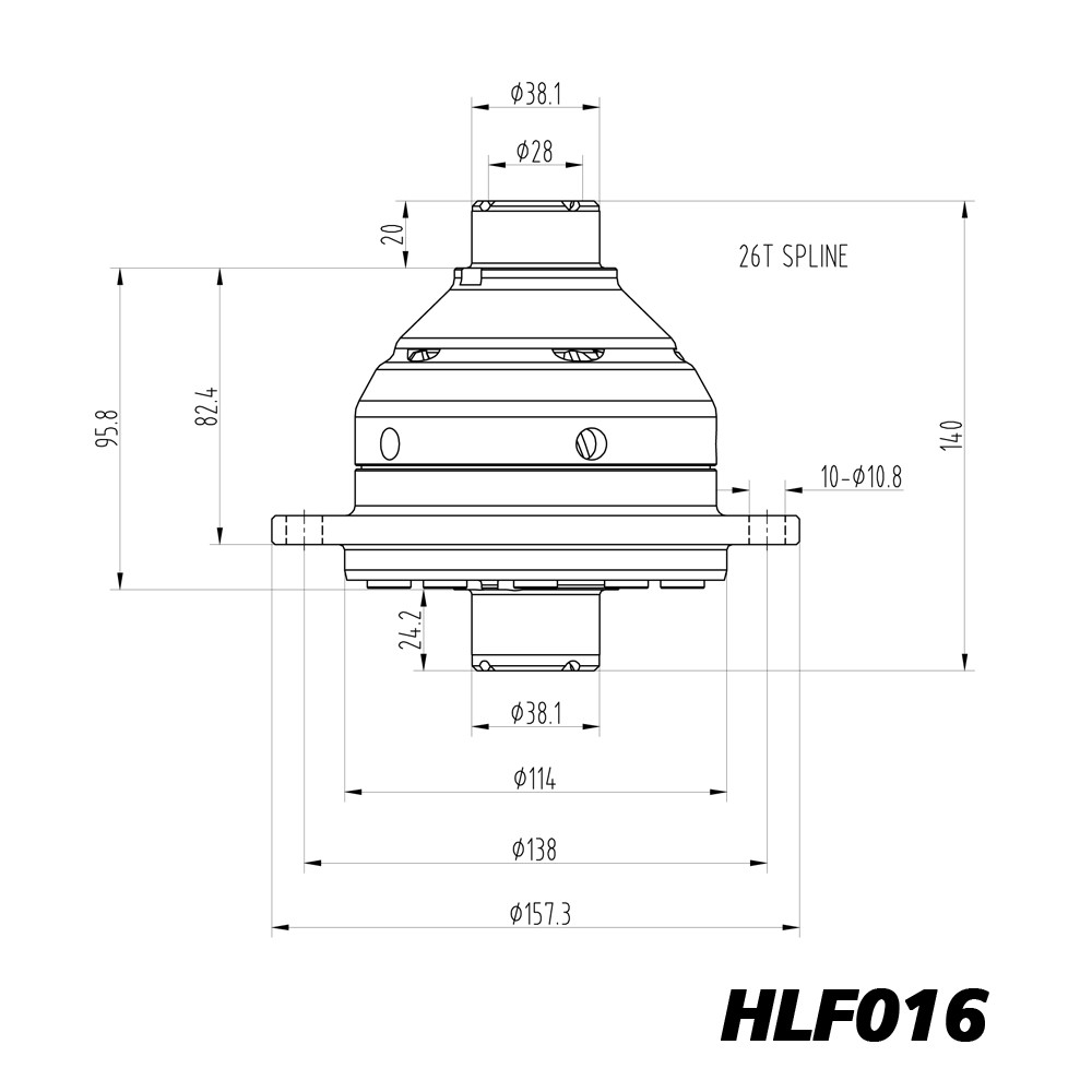 Diferencial de deslizamento limitado Blackline para Ford Fiesta ST180 e Focus 1.6 EcoBoost IB6 - HLF016Array