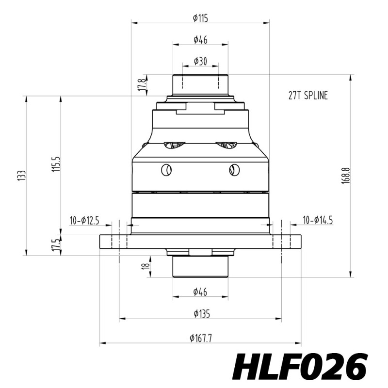 Diferencial de deslizamiento limitado Blackline para BMW E28, E30 y E36, puente 188 - HLF026Array