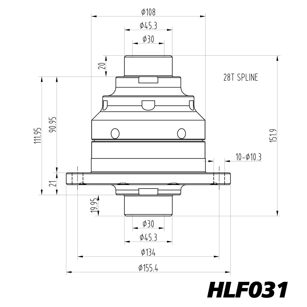 Diferencial de deslizamento limitado Blackline para Mazda MX-5 NC 2005-2015 - HLF031Array