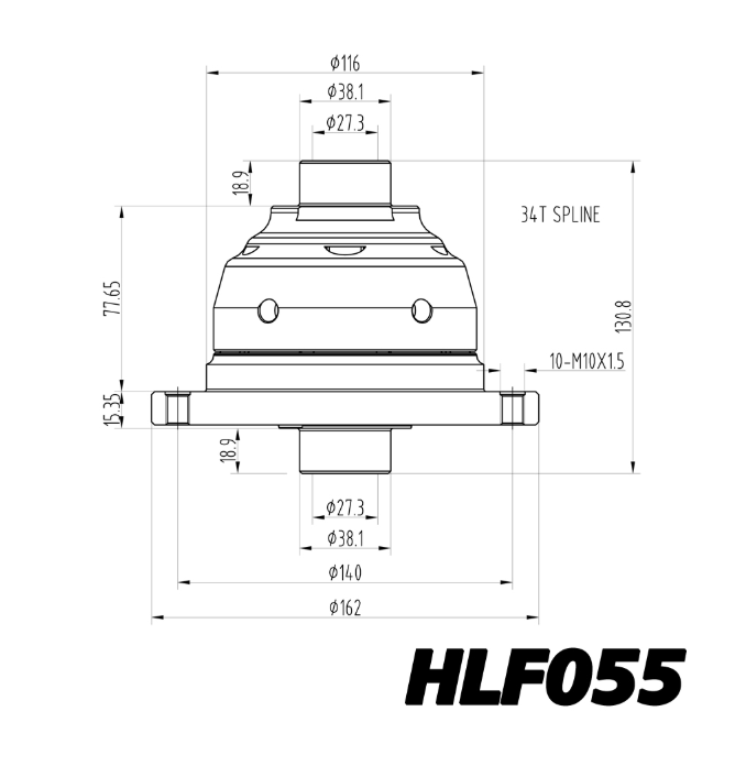 Diferencial de deslizamiento limitado Blackline Renault Clio 4 RS 200 Trophy 220 EDC - HLF055Array