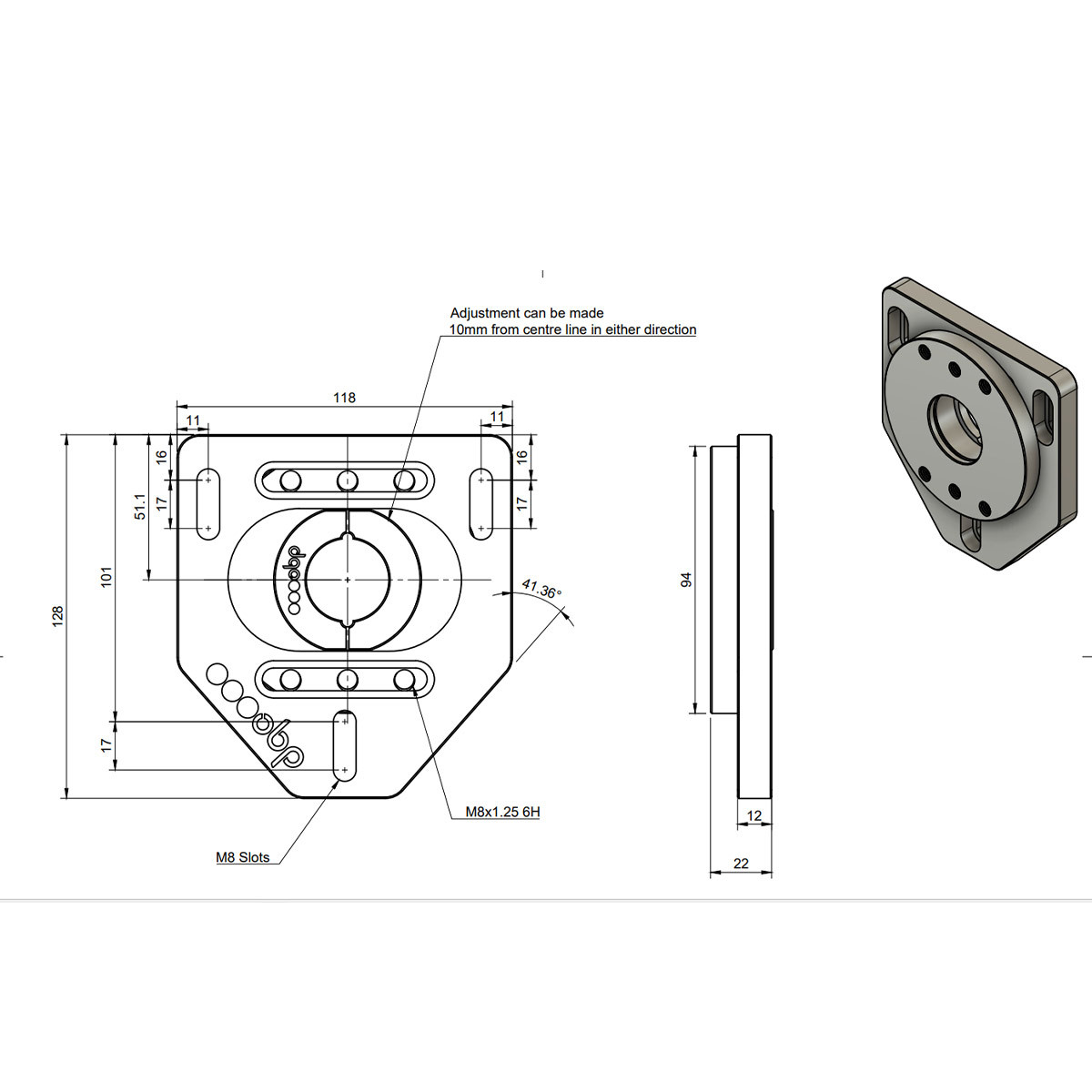 Par de copas ajustáveis com rótula OBP para BMW E36, E8x, E9x, Z3 e Z4 - OBPTM36FArray