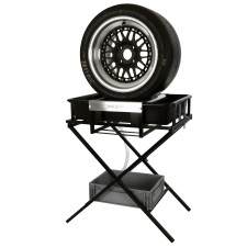 Soporte limpieza de ruedas acero negro