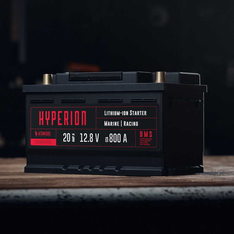 Bateria de lítio Baterias Atomique Hyperion 20-T6 iões de lítio LiFePO4 12V alto desempenho 20AhArray