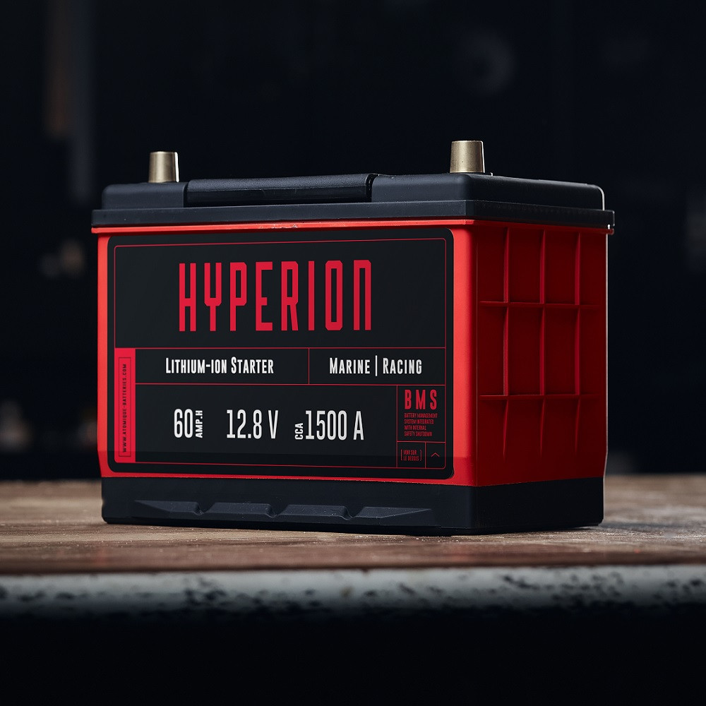 Batería litio Atomique Batteries Hyperion 60 Lithium-ion LiFePO4 12V alto rendimiento 60AhArray