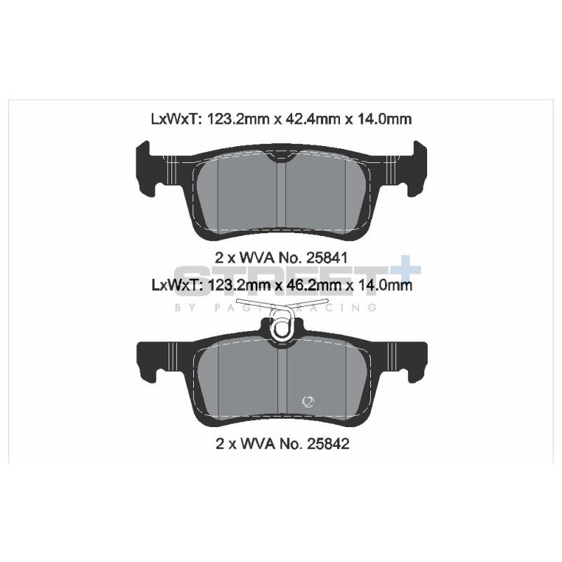 Pastilhas de travão Pagid T8235 Street+Array