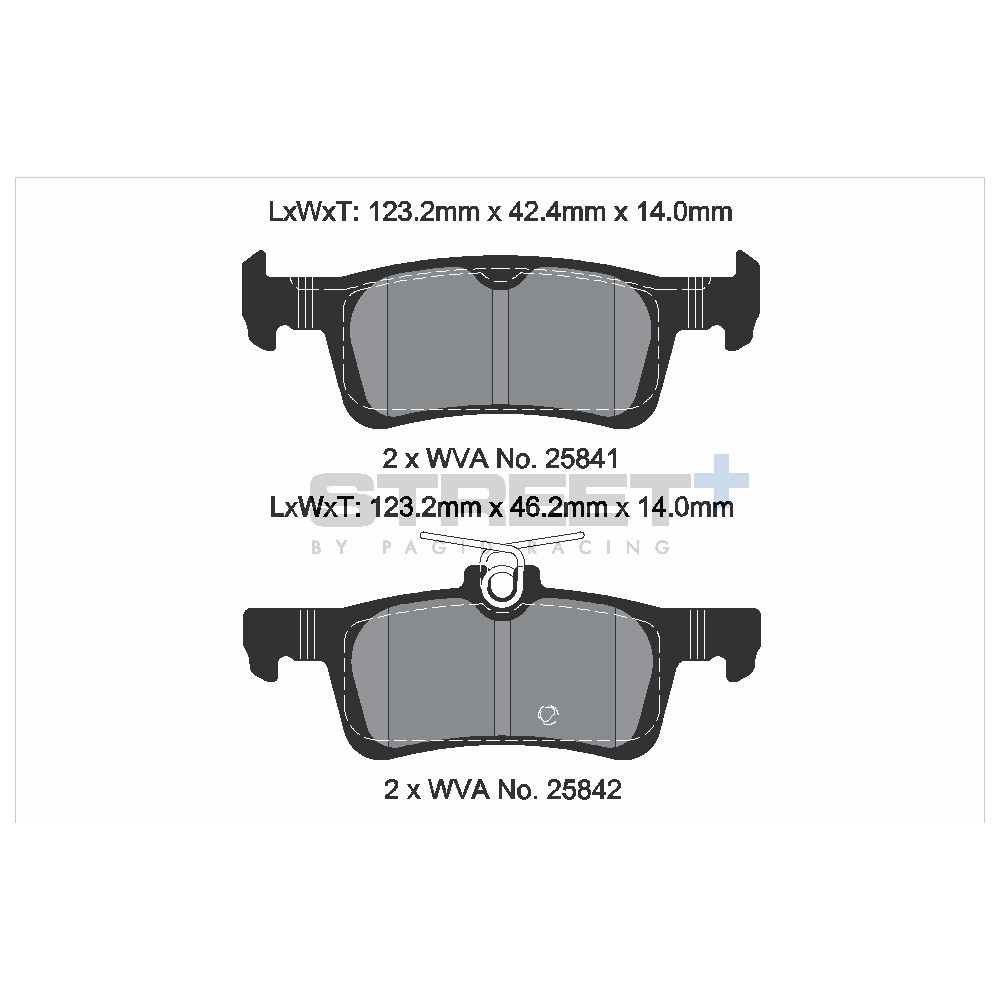 Pastilhas de travão Pagid T8235 Street+Array