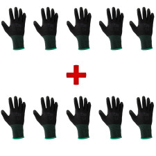 Lote de 10 pares de guantes de mecánico GT2i Eco negros: protección y destreza en el taller