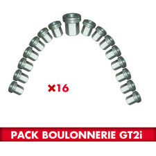 Pack de 16 tuercas de rueda planas de acero GT2i 12x1,25 para Peugeot y Citroën