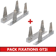 Fijaciones laterales bajas de aluminio ajustables para asientos de baquet - Pack GT2i