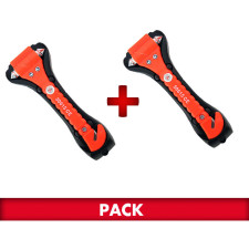 Pack 2 Martelo quebra-vidros / Cortadores de arnês CE