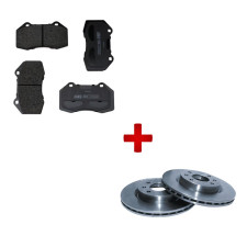 Kit de frenos delanteros para Renault Clio 3 RS: pastillas GT2i Race y discos ventilados de 312 x 28 mm