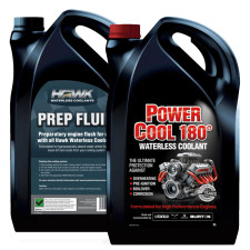Pack de preparación para el cambio de aceite + refrigerante Evans Power Cool 5 L