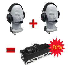 Pack de rally: 2 cascos de enlace Stilo Trophy «Mickey» + soporte Kielder®