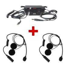 Pacote GT2i para equipas de rali: solução de rádio completa com kits de microfone/altifalante e rádio PRO-2