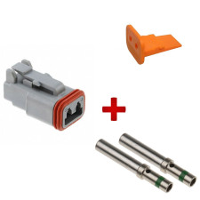 Kit completo conector DEUTSCH DT macho 2 polos