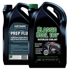 Pack de preparación para el cambio de aceite + refrigerante Evans Classic Cool 5 L