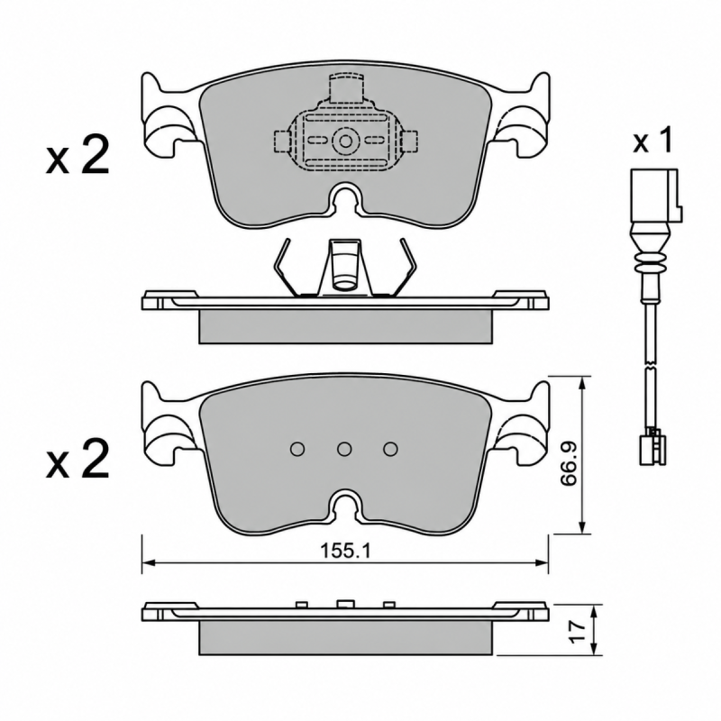 Pastillas de freno GT2i Club para Audi A3 8Y 30 TFSI AvantArray