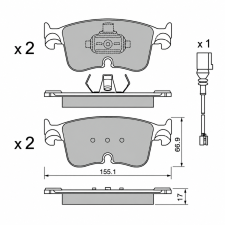 Pastillas de freno GT2i Club para Audi A3 8Y 30 TFSI Avant