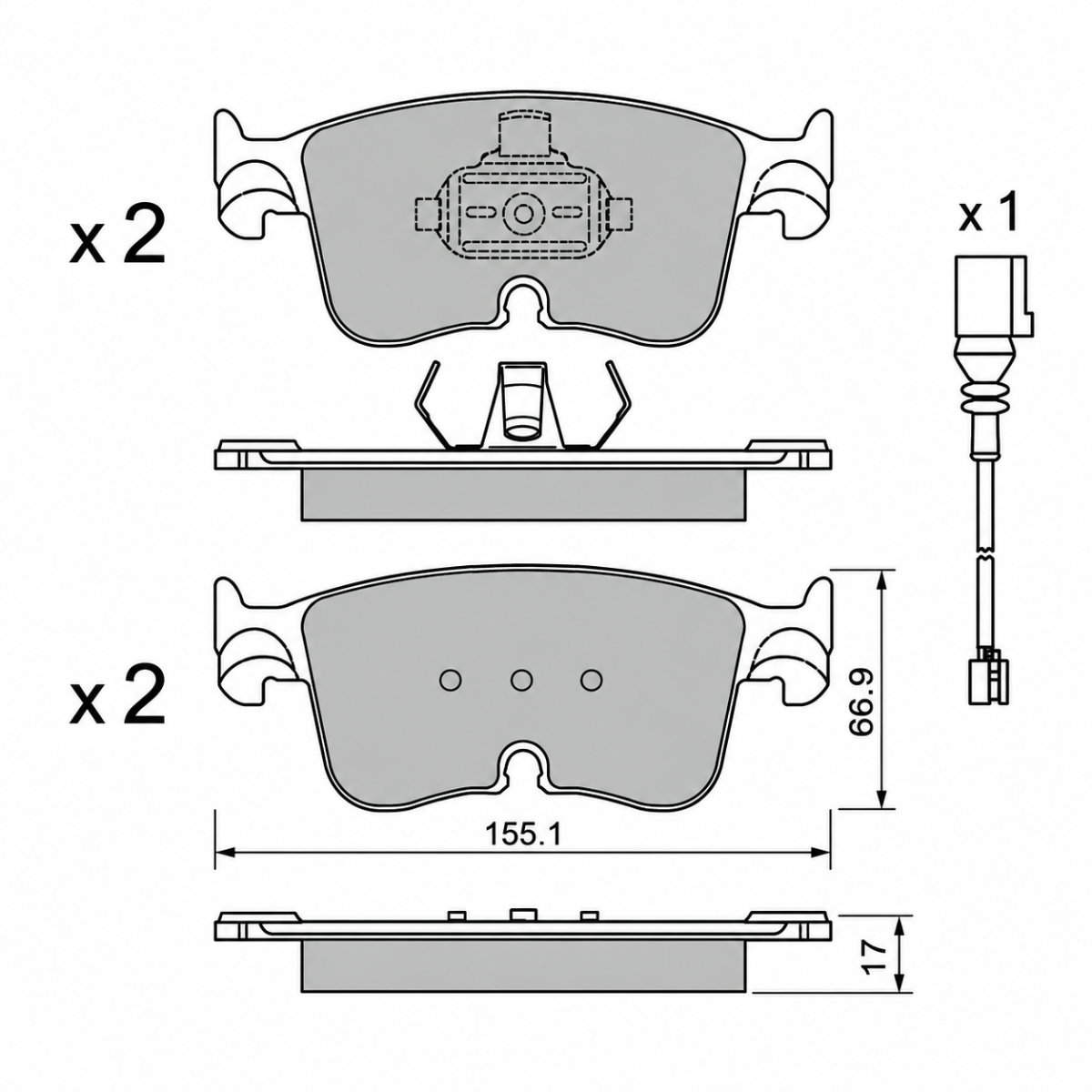 Pastillas de freno GT2i Club para Audi A3 8Y 30 TFSI AvantArray
