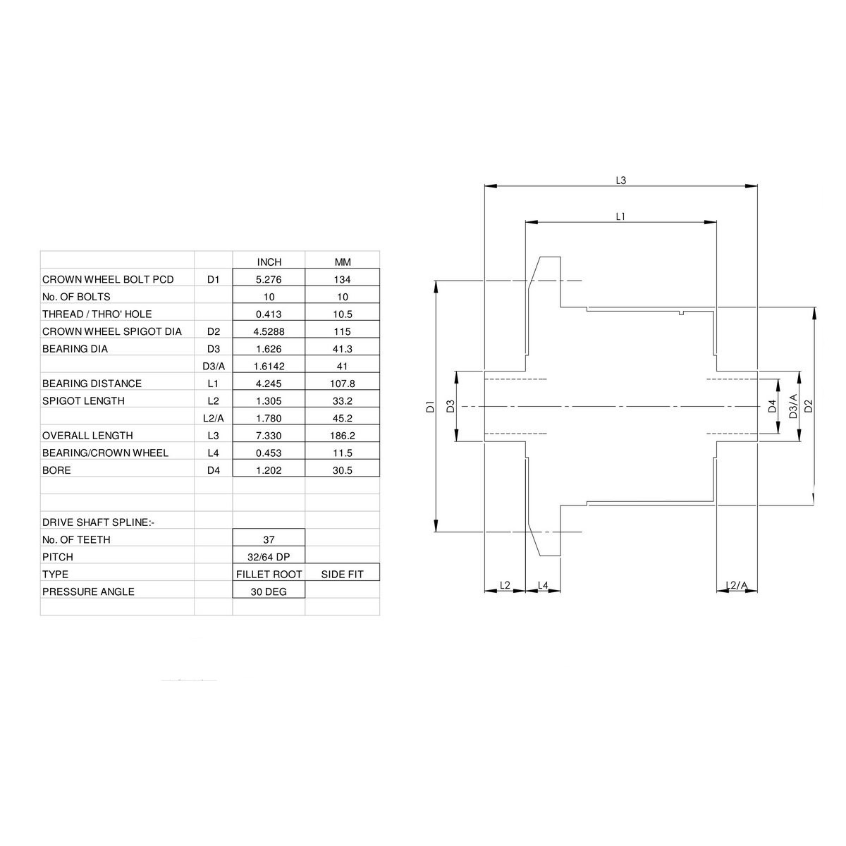 Diferencial de deslizamento limitado Blackline para Porsche 944/Turbo a partir de 1986 – Audi-Porsche BV 016/093/Audi A4 QuattroArray