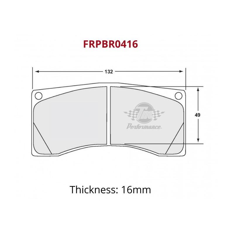 Pastillas de freno TM Performance TM198 16 mm - FRPBR0416-198Array