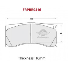 Pastillas de freno TM Performance TM198 16 mm - FRPBR0416-198