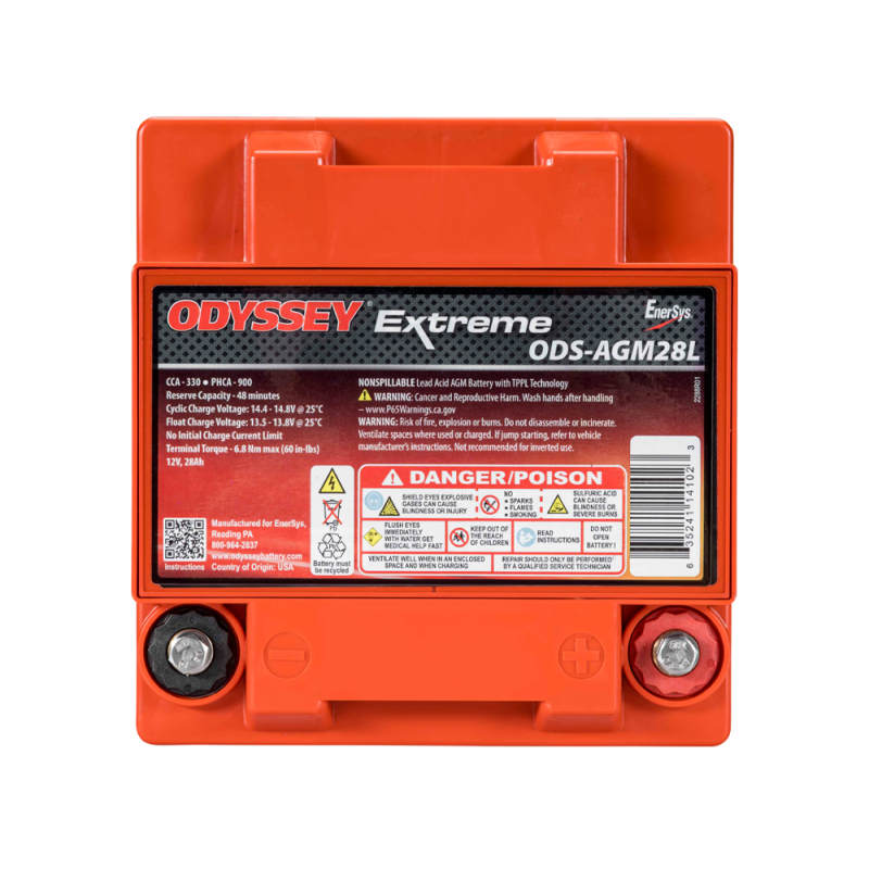 Bateria de competição AGM Odyssey Extreme PC925 ODS-AGM28L 28 Ah 925 PHCAArray