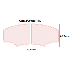 Pastilhas de travão CL Brakes RC5+ AP Racing CP2361 - 5003W40T16