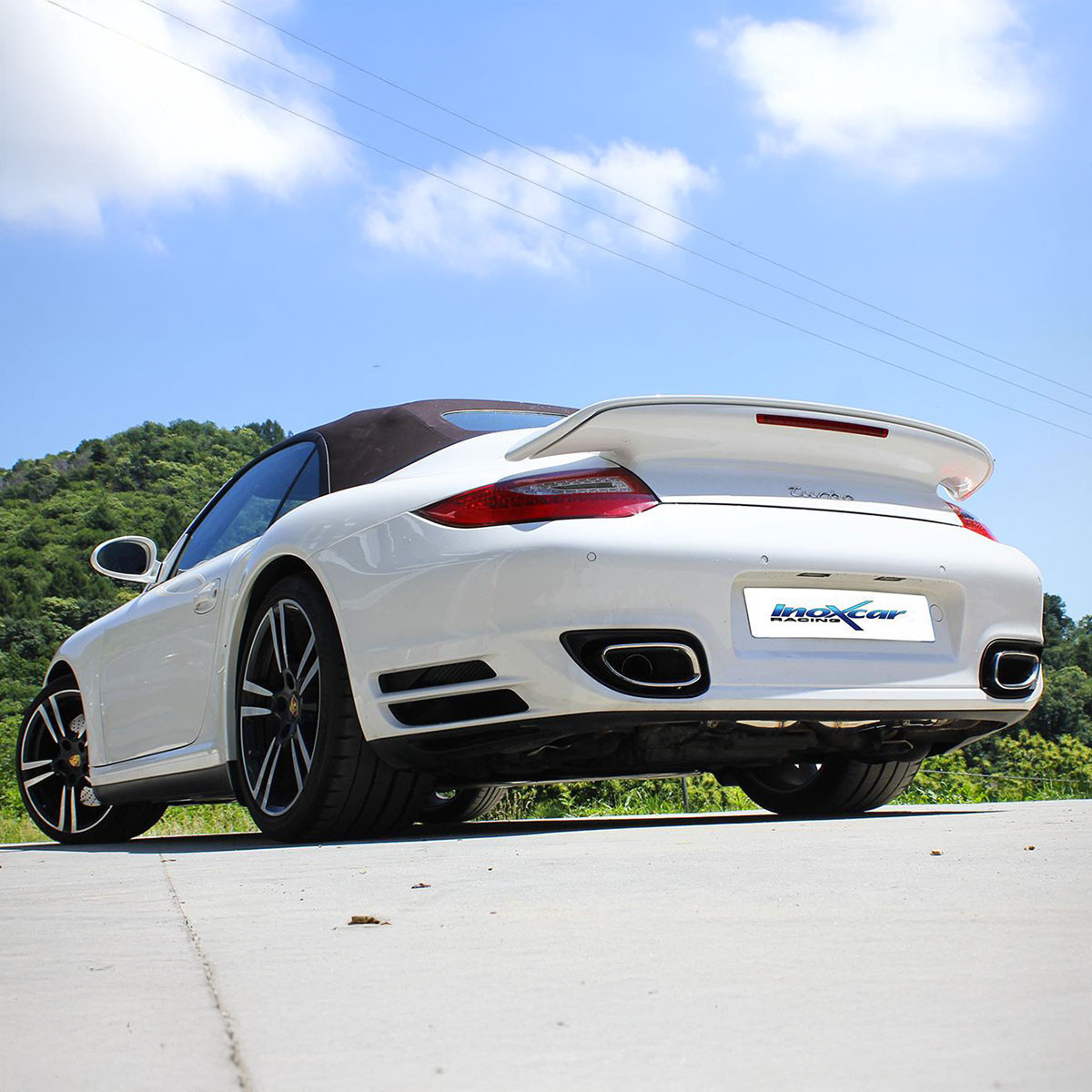 Sistema de escape Inoxcar com catalisador + silenciador traseiro direito + esquerdo para PORSCHE 997 TURBO 480CV, a partir de 20Array