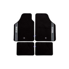 Conjunto de 4 tapetes de sol em tecido SPARCO noir/gris(av 65x47cm / ar 30x40cm)