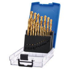 Conjunto de brocas DRAPER HSS revestidas a titânio (19 peças)