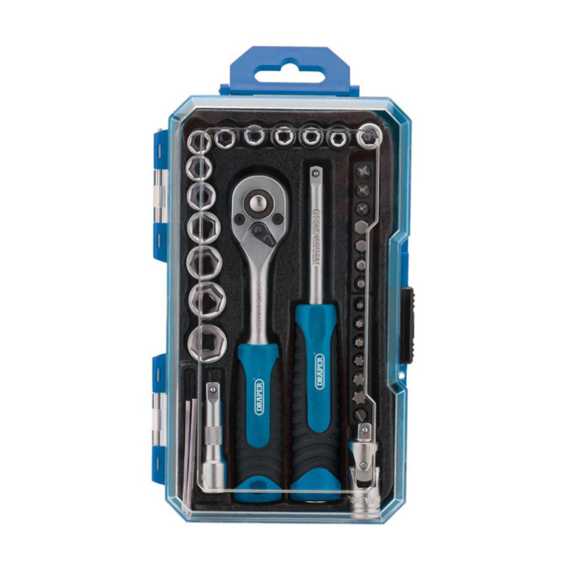 Juego de vasos 1/4" Draper Tools (35 piezas)Array