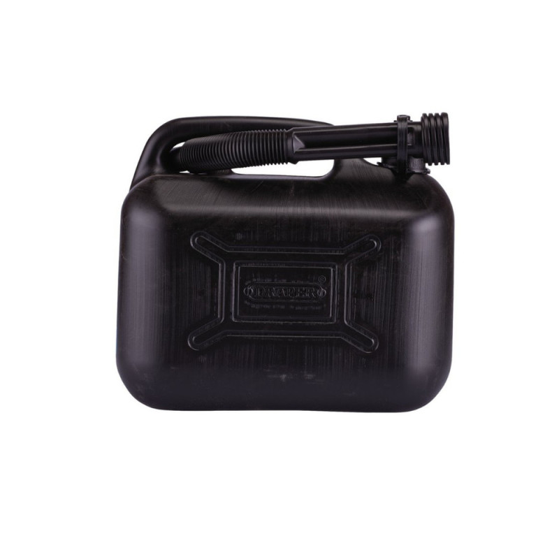 Recipiente de combustível de plástico Draper, 5L, preto.Array