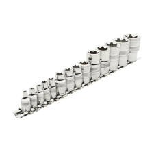 Jogo de soquetes Draper Expert TX-STAE, ¼'', 3/8'' e ½'' (14 peças).
