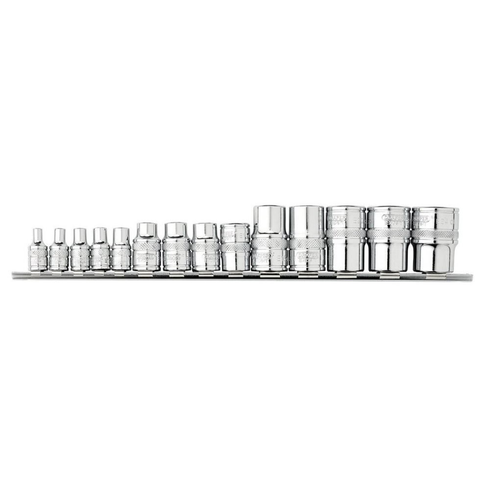 Jogo de soquetes Draper Expert TX-STAE, ¼'', 3/8'' e ½'' (14 peças).Array