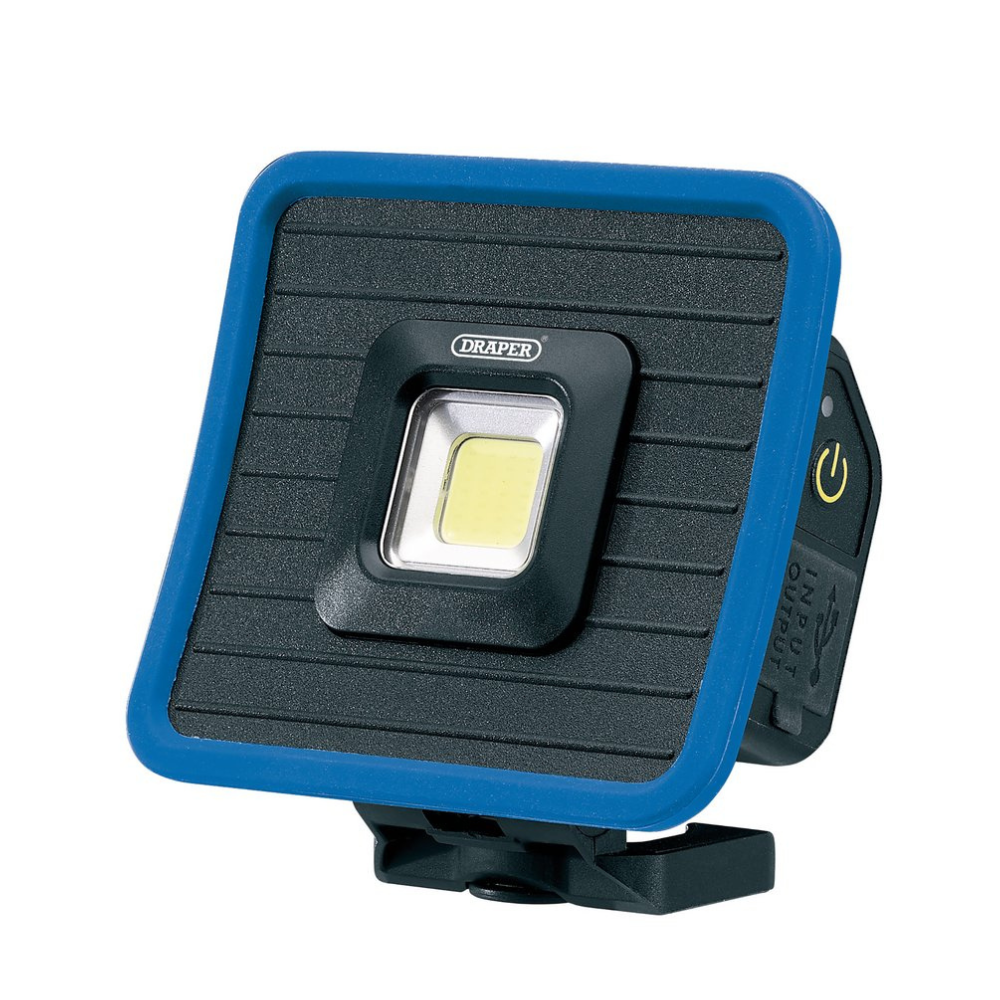 DRAPER mini proyector LED COB recargable con batería y base magnética, 10 W, 1000 lúmenesArray