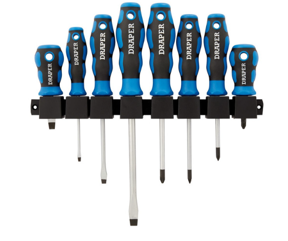 Draper Tools juego de destornilladores de agarre suave (8 piezas)Array