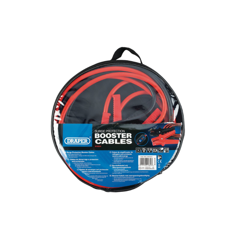 Draper Tools cables de arranque con protección contra sobretensiones 5m x 29mm².Array