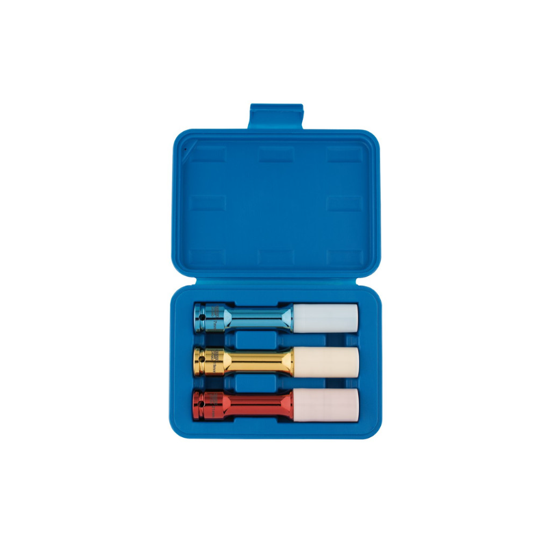 Draper Tools 1/2" llaves de impacto largas para llantas de aluminio (3 uds.)Array