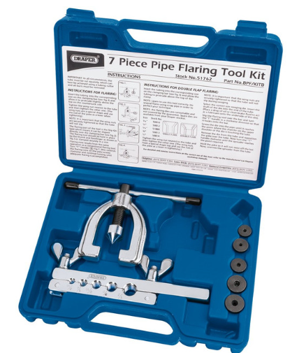 Draper Tools kit de alargamento da mangueira do travão (7 peças)Array