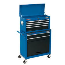 Draper Tools carrinho de oficina com 2 gavetas e caixa de 6 gavetas 616x330x1080mm