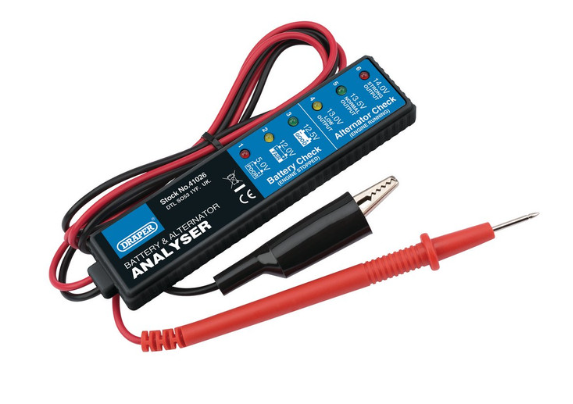 Draper Tools Analizador de Batería y Alternador para Sistemas de 12V DCArray