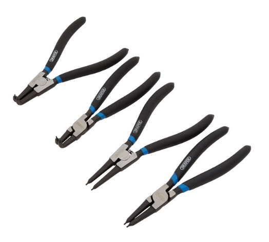 Conjunto de alicates para anéis de retenção internos e externos Draper Tools (4 peças)Array