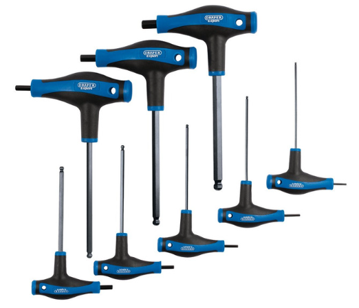 Draper Tools T-Handle Hex y Juego de Llaves de Bola ( 8 piezas )Array