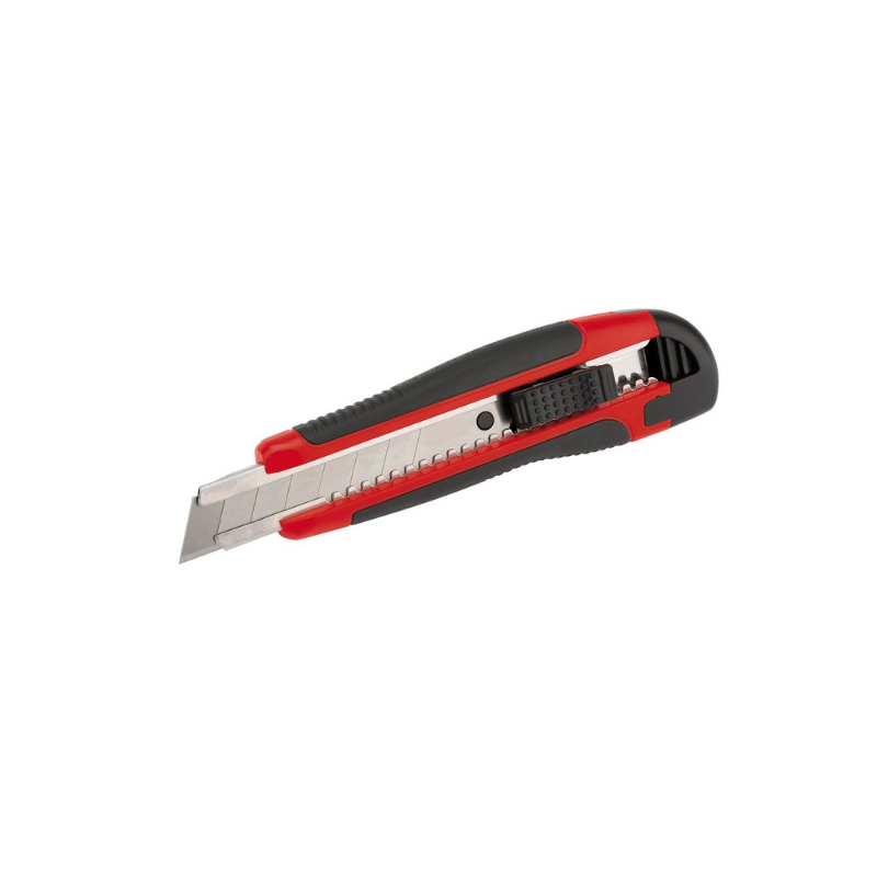 Draper Tools 18mm cúter retráctil de empuñadura blandaArray