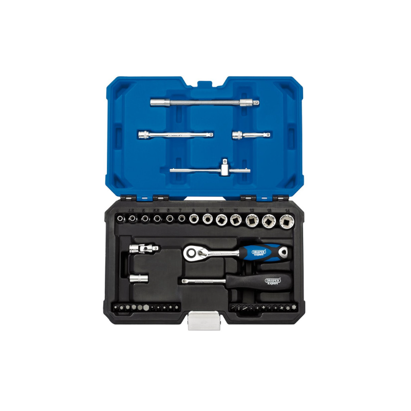 Draper Tools Conjunto de catracas métricas 1/4" Multi-Drive (43 peças)Array