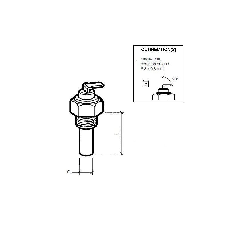 Sensor de temperatura del aceite VDO de +50 a 150 °C M14×150 A2C1754930001Array