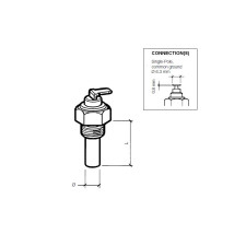Sensor de temperatura del aceite VDO de +50 a 150 °C M12×150 A2C1755410001