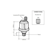 Sensor de pressão do óleo VDO 1C 0-10 Bars 14X150